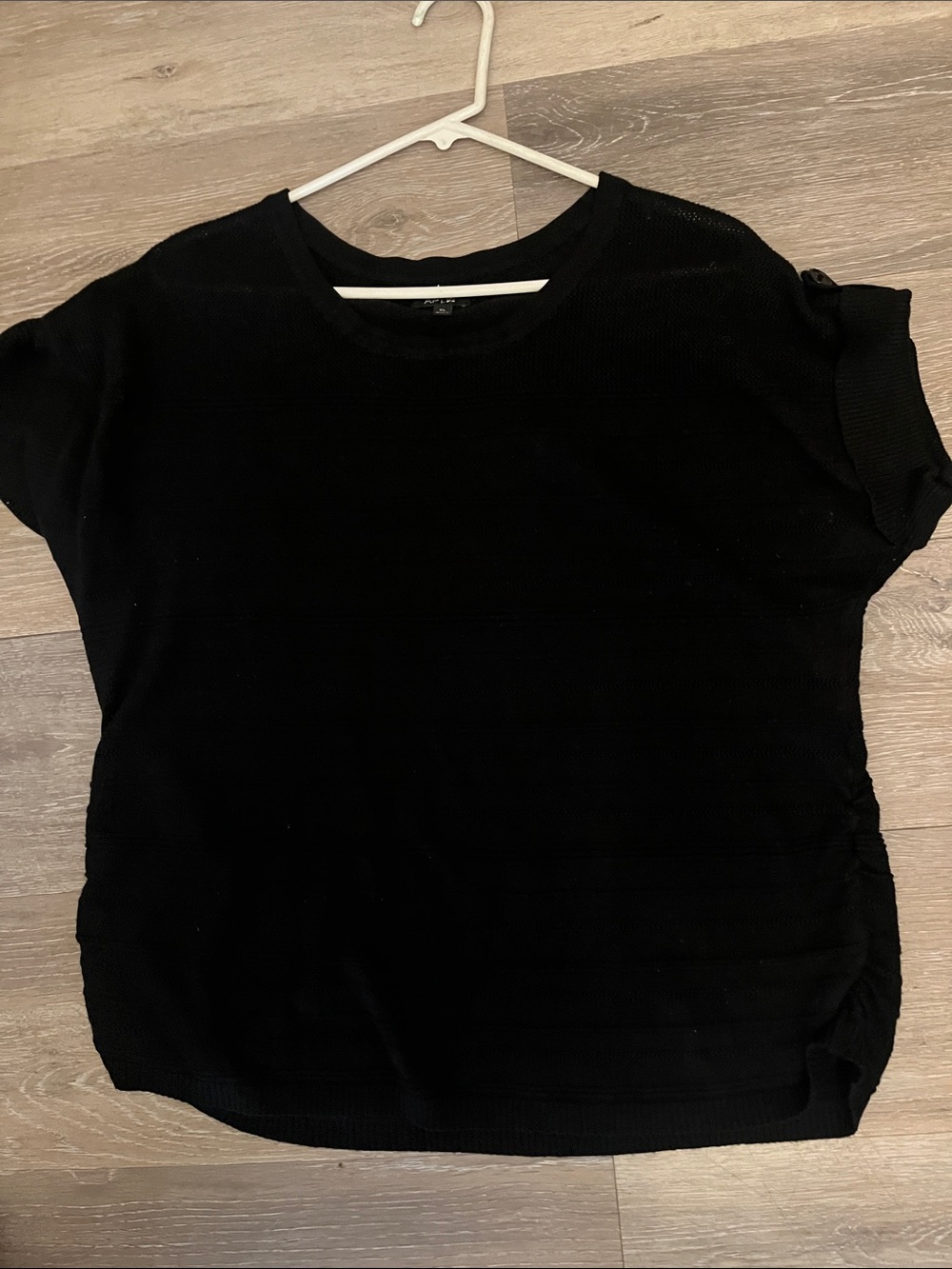 Black Short Sleeve Knit Top - Women size Xl
